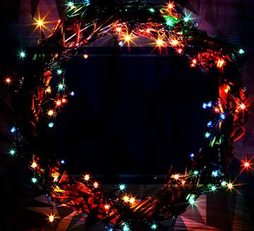 FX №201330 Christmas wreath space template Polygon abstract geometrical background with triangles