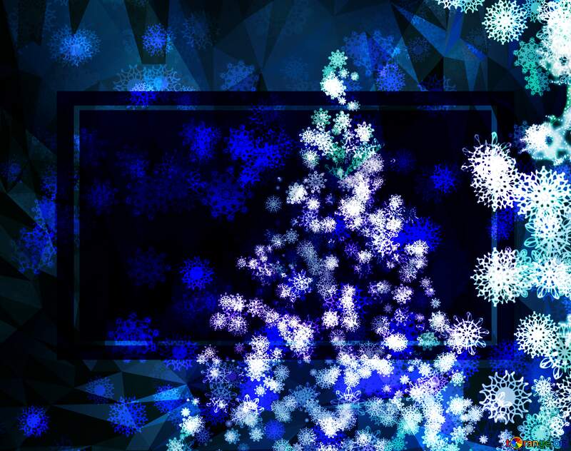 Christmas template Frame Polygon abstract geometrical background with triangles №40701