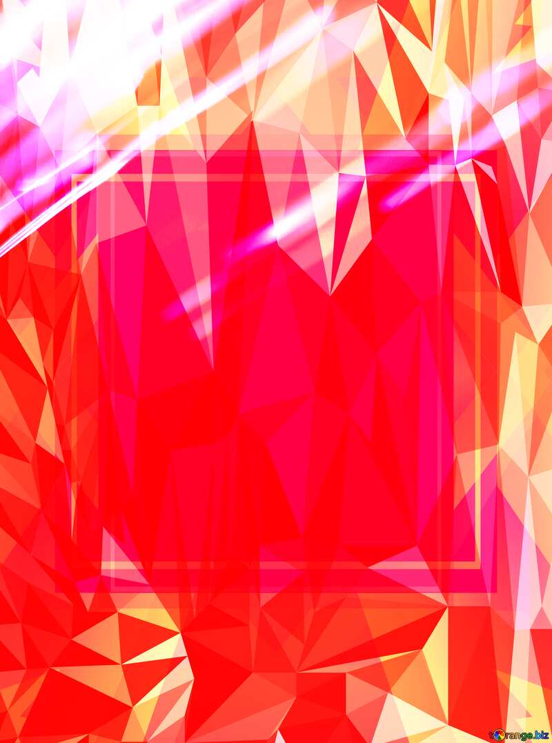 Pink Template Frame Polygon abstract geometrical background with triangles №1699