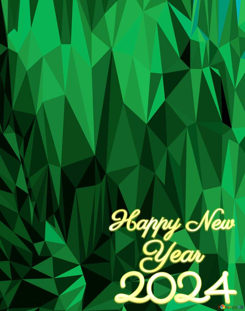 Happy New Year 2022 Optical fiber Polygon abstract geometrical background with triangles №41330