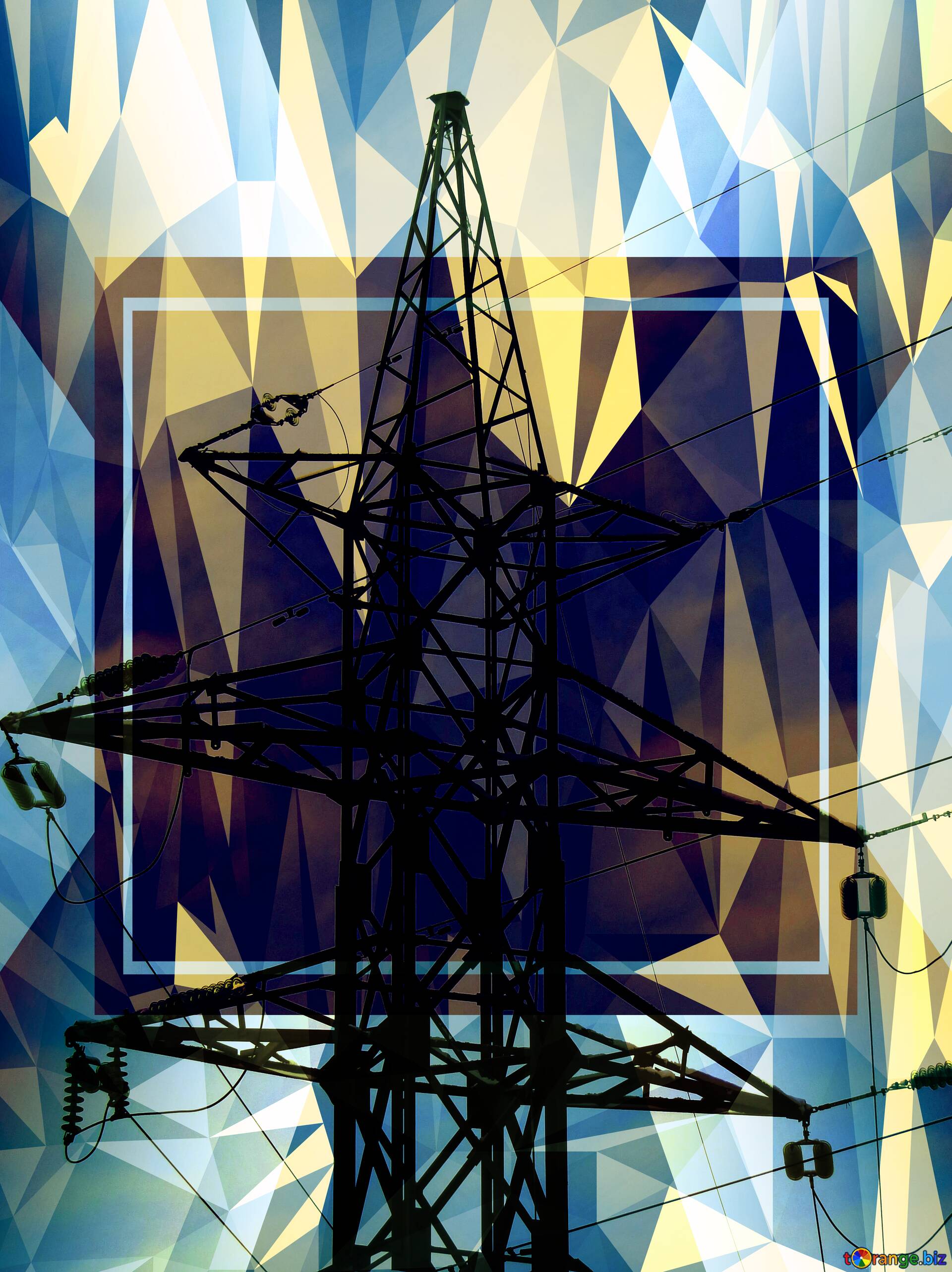 Download free picture Electrical wires Polygonal abstract geometrical
