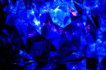 FX №202985 Dark Blue Polygonal abstract geometrical background with triangles