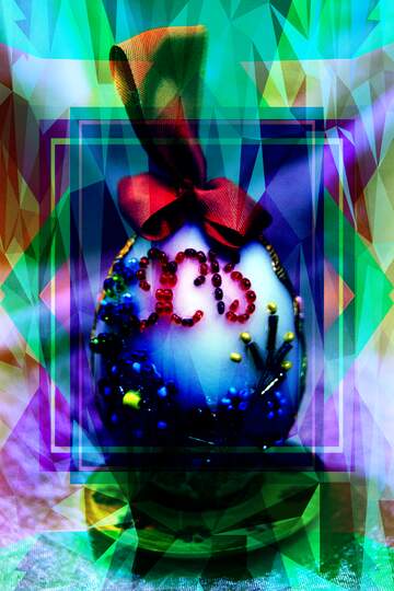 FX №202081 Exclusive Easter decoration Polygon abstract geometrical background with triangles