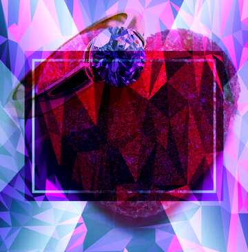 FX №202759 Love Frame Template Polygonal abstract geometrical background with triangles