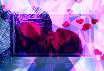 FX №202542 Hearts lovers Polygonal abstract geometrical background with triangles