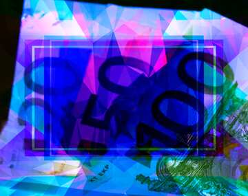 FX №202160 Euro. Money dark Polygon abstract geometrical background with triangles