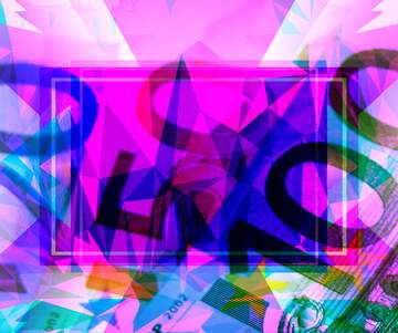 FX №202165 Euro. Money frame Polygon abstract geometrical background with triangles