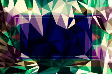 FX №202060 frozen window Polygon abstract geometrical background with triangles