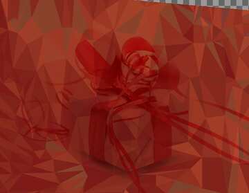 FX №202536 A simple gift Polygon background triangles red