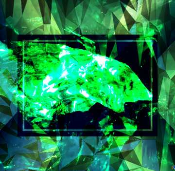 FX №202554 Emerald Polygonal abstract geometrical background with triangles