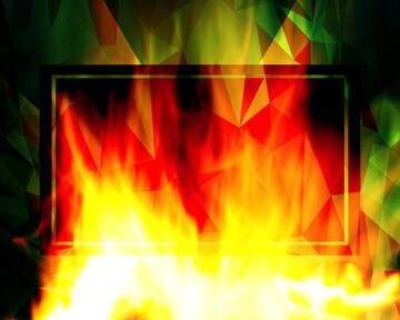 FX №202276 Fire Wall. Polygonal abstract geometrical background with triangles frame