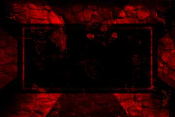 FX №202345 Rubble masonry texture. Polygonal abstract geometrical background with triangles Red Template
