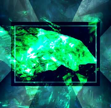 FX №202557 Emerald Polygonal abstract geometrical background with triangles Template