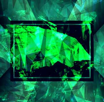 FX №202558 Emerald Polygonal abstract geometrical background with triangles Template
