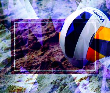 FX №202357 Beach Volleyball Polygonal abstract geometrical background with triangles Template