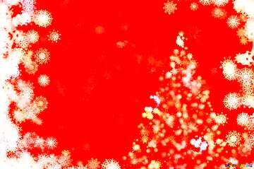 FX №202257 Red snowflakes new year tree clipart