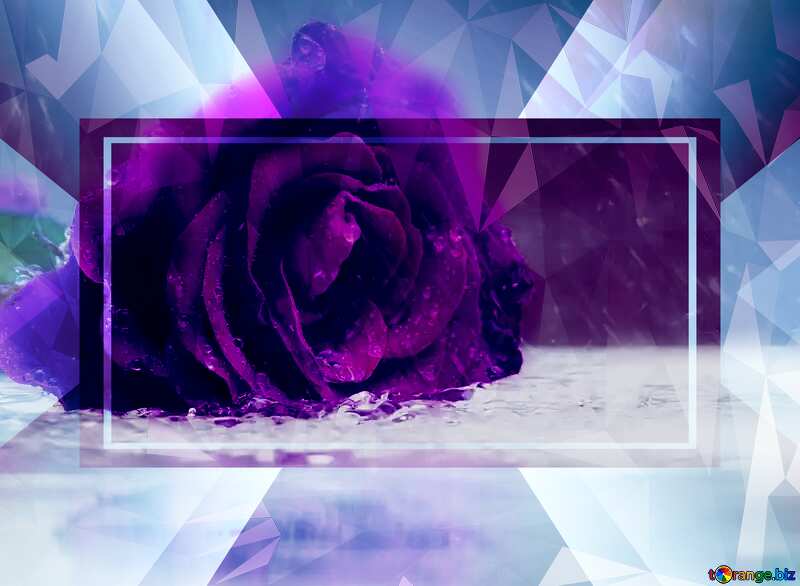 Rose and rain Polygonal abstract geometrical background with triangles №16903