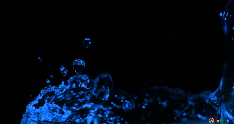 Water splash  blue №32889