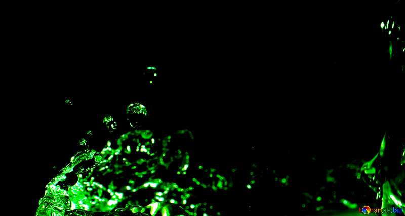 Water splash  green №32889