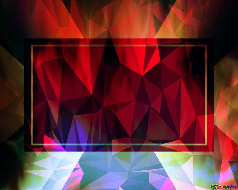 Fire Wall. Polygonal abstract geometrical background with triangles frame №9546