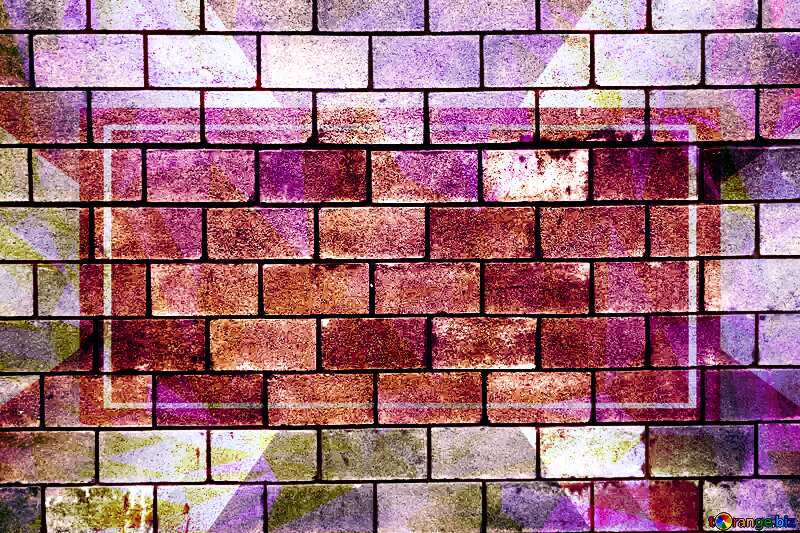 Brick wall Polygonal abstract geometrical background with triangles Template №13958