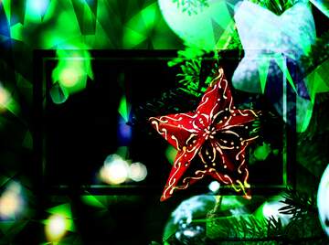 FX №203576 Background with a beautiful Christmas star Polygonal abstract geometrical background with triangles