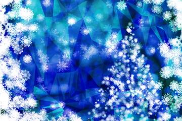 FX №203392 Tree background Christmas ice Polygonal abstract geometrical background with triangles