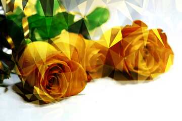 FX №203976 Roses at bed Polygonal abstract geometrical background with triangles