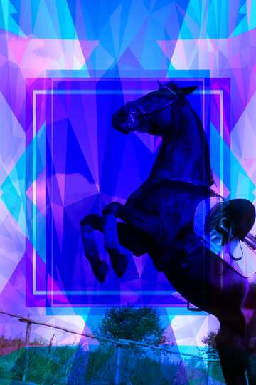 FX №203920 Horse Dance template Polygonal abstract geometrical background with triangles