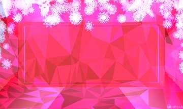 FX №203431 snowflakes frame red Polygonal abstract geometrical background with triangles