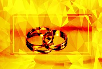 FX №203684 Wedding gold ring. Polygonal abstract geometrical background with triangles