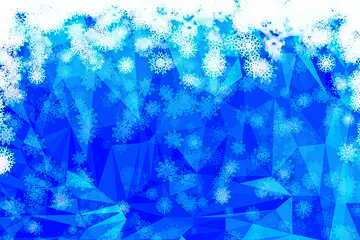 FX №203384 Winter ice Polygonal abstract geometrical background with triangles