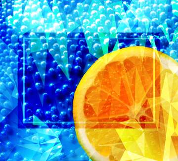 FX №203416 Beautiful lemon Polygonal abstract geometrical background with triangles