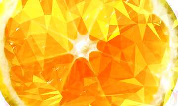 FX №203415 Cut orange Polygonal abstract geometrical background with triangles