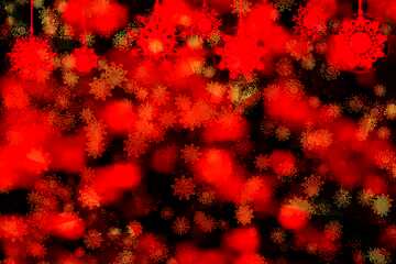 FX №203397 Red Winter snowflakes Polygonal abstract geometrical background with triangles