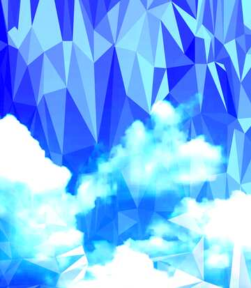 FX №203078 Sky with clouds Polygonal abstract geometrical background with triangles