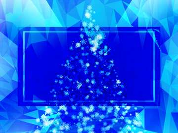 FX №203382 Christmas tree of snowflakes Polygonal abstract geometrical background with triangles ice Template