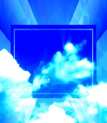 FX №203080 Sky with clouds Polygonal abstract geometrical background with triangles Template