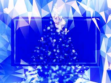 FX №203381 Christmas tree of snowflakes Polygonal abstract geometrical background with triangles Template