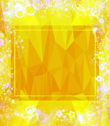 FX №203339 Polygonal abstract geometrical background with triangles Frame multi-colored Yellow Template