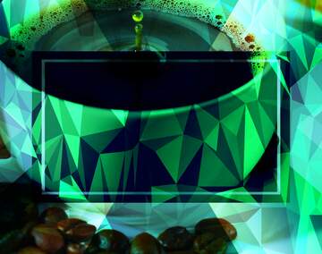 FX №203052 A drop of coffee Polygonal abstract geometrical background with triangles