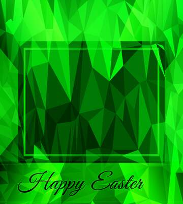 FX №203727 Happy Easter Inscription Template Frame Polygonal abstract geometrical background with triangles