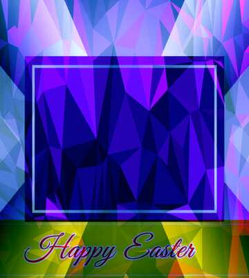 FX №203733 Happy Easter Template Frame Design Polygonal abstract geometrical background with triangles