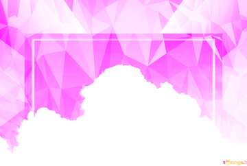FX №203065 Pink Sky Cloud Template Polygonal abstract geometrical background with triangles