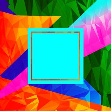 FX №203809 Colorful illustration template frame Polygonal abstract geometrical background with triangles blank ...