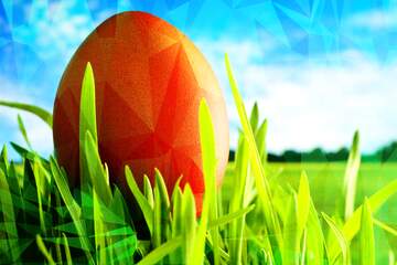 FX №203998 Easter Polygonal abstract geometrical background with triangles