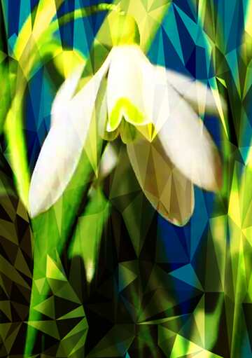 FX №203277 Flowers Polygonal abstract geometrical background with triangles