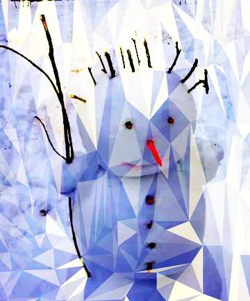 FX №203473 Snowman Polygonal abstract geometrical background with triangles