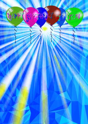 FX №203711 Rays of sunlight Polygonal abstract geometrical background with triangles Happy Birthday