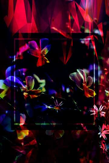 FX №203505 Forest flowers Polygonal abstract geometrical background with triangles Template